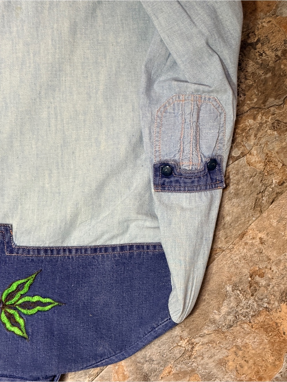 Vintage BodyGear denim embroidered snap front western style shirt - Picture 13 of 15